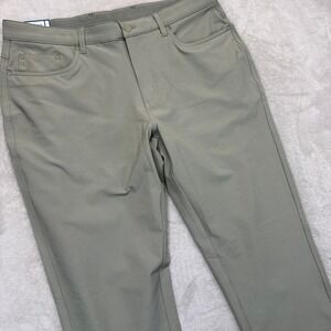 Greg Norman Pants Mens 36x34 ML75 Mircolux Stretch Performance Green Golf Casual